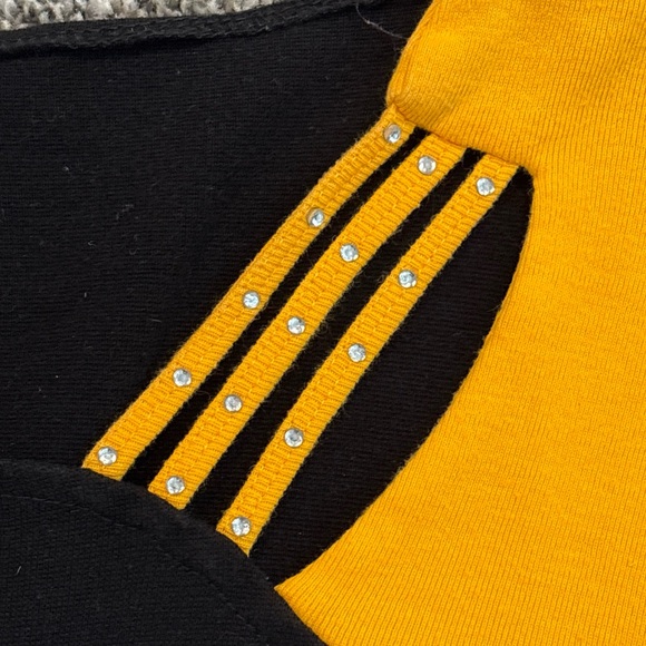 Marvel Fashions Women's Pittsburgh Steelers Bling Bedazzled 3/4 Sleeve Shirt XXL - Picture 6 of 12